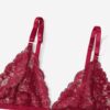Scarlet Wine Lace Bra &Garter Set