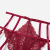 Scarlet Wine Lace Bra &Garter Set