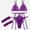 Violet Spell Sheer Lace 3 Piece Set