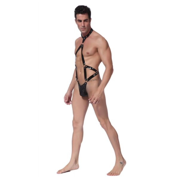 Owned black strap body harness