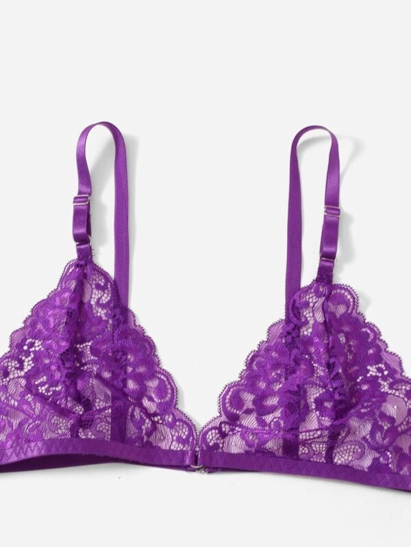 Violet Spell Sheer Lace 3 Piece Set