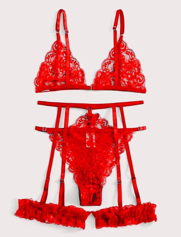 Unholy Ruby Sheer Lace Set