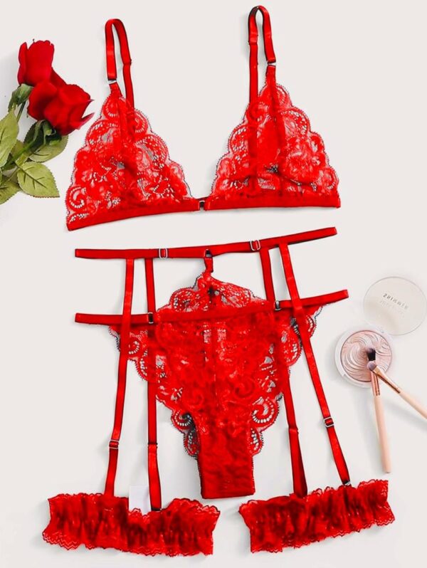 Unholy Ruby Sheer Lace Set