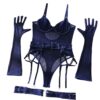 Navy Blue Harness Bodysuit