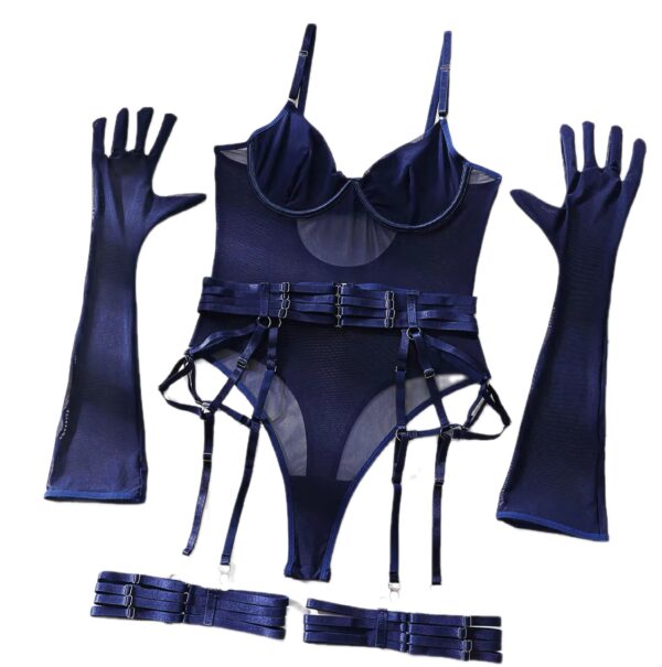 Navy Blue Harness Bodysuit