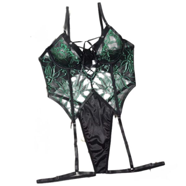 Emerald Noire Corset Bodysuit