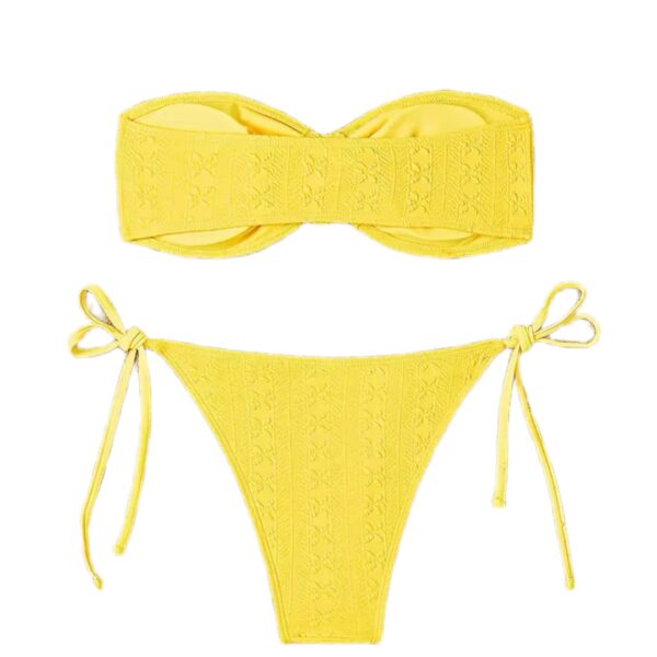 Sunshine Yellow Bloom Tie-Side Bikini Set