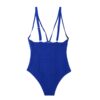 Blue Sculpt Ribbed One-Piece Swimsuit