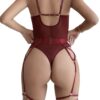 copy_3103e707-b271-4c4d-b6c2-f903d16ad1cf Burgundy Dominion Harness Bodysuit Set