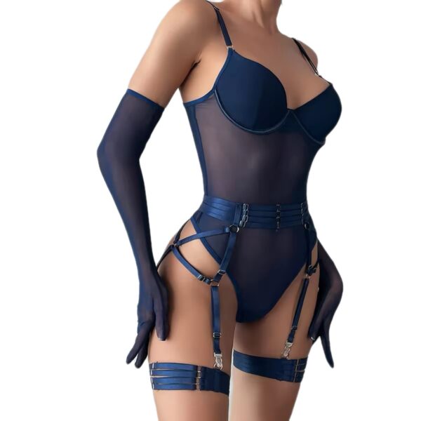 Navy Blue Harness Bodysuit
