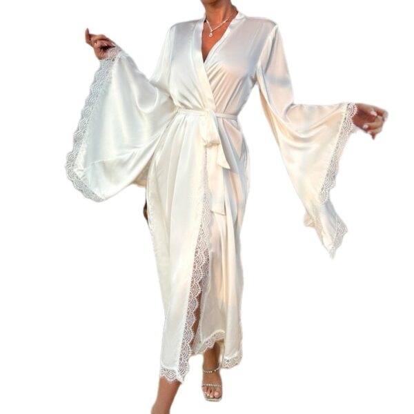 Ivory Whisper Lace Robe
