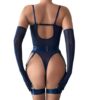Navy Blue Harness Bodysuit