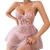 Blush Petal Whispers Babydoll Set