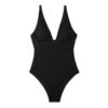 Black Sculpt Ribbed One-Piece Swimsuit