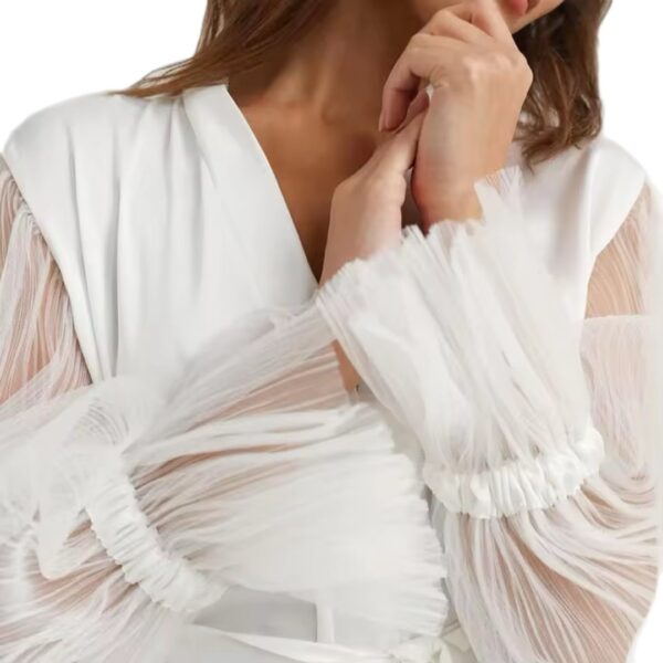 Ethereal Veil Satin Robe