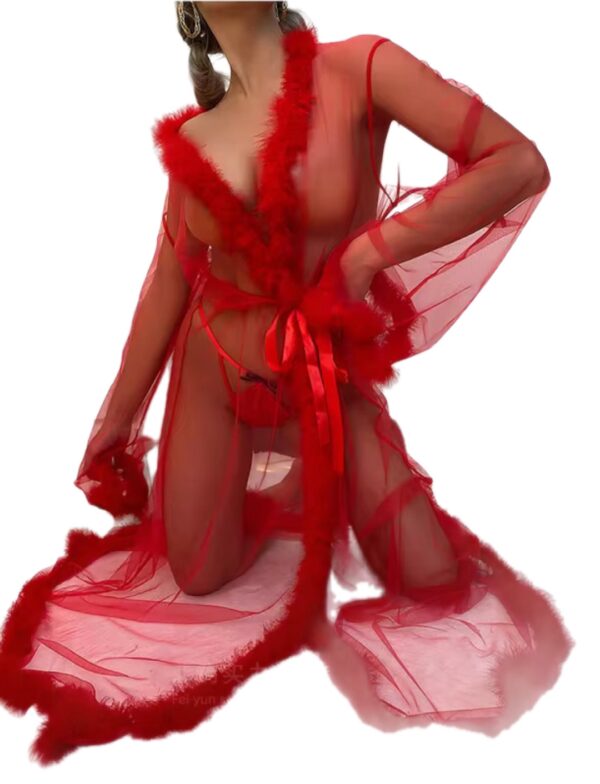 Dark Siren Sheer Wrap -Red