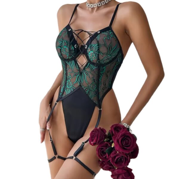 Emerald Noire Corset Bodysuit