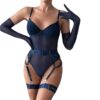 Navy Blue Harness Bodysuit