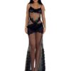 Midnight Veil Lace Lingerie Set