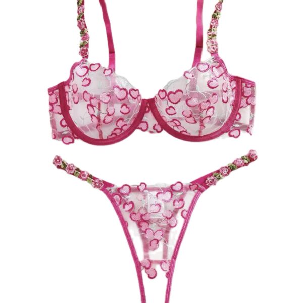 Amour Pop Embroidery Lingerie Set