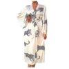 Ivory Jaguar Luxe Wrap Satin Robe