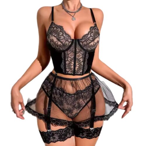 Mystique Lace Garter Set