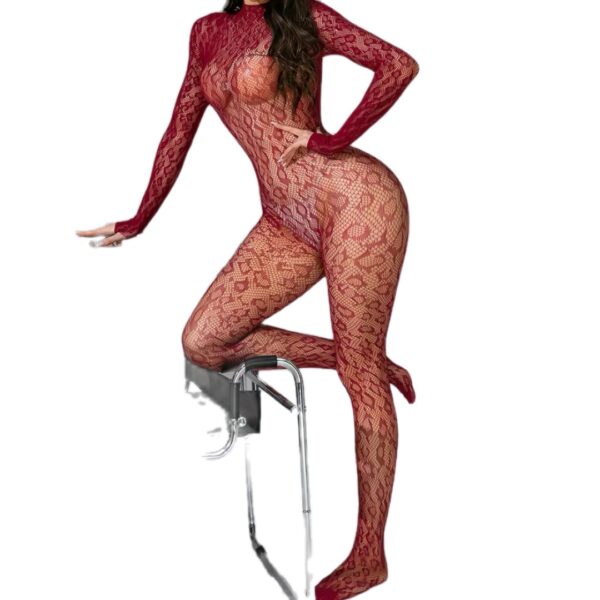 copy_af10cdab-9fcc-4bea-a6c5-ecc09a539c74 Burgundy Leopard Print Lace Body stocking