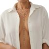 Golden Reverie Layered Cross Necklace