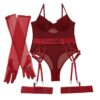 copy_df908b99-9921-4585-88b6-8efdf6dbf98a Burgundy Dominion Harness Bodysuit Set