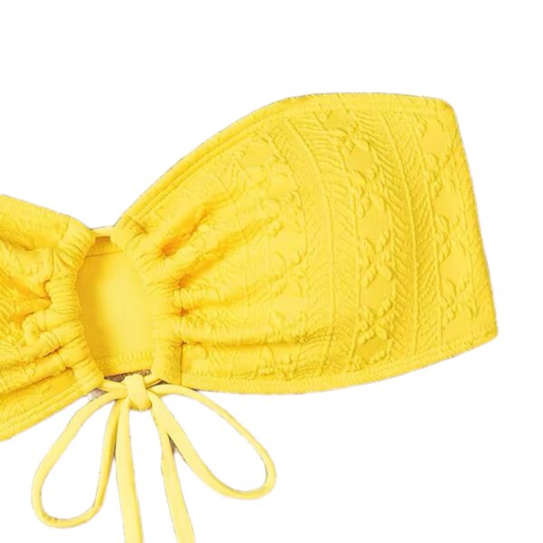 Sunshine Yellow Bloom Tie-Side Bikini Set