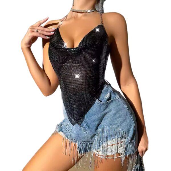 Aurora Rhinestone Halter Top