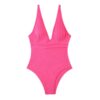 copy_eebc50a0-fb6e-4280-9b07-02dbc7ee7b13 Pink Sculpt Ribbed One-Piece Swimsuit