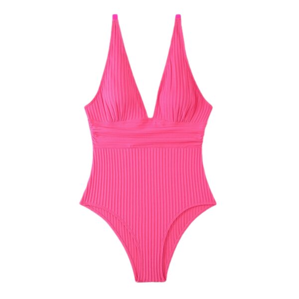 copy_eebc50a0-fb6e-4280-9b07-02dbc7ee7b13 Pink Sculpt Ribbed One-Piece Swimsuit