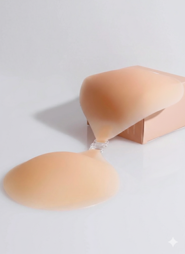 Strapless V Cut Plunge Bra - Nude