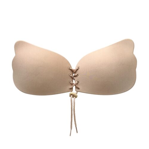 Adhesive Push Up Wing Bra - Dark Beige