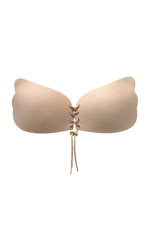 Adhesive Push Up Wing Bra - Dark Beige