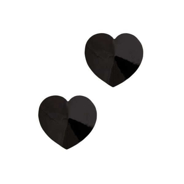Love Hearts Nipple Pastries- Black