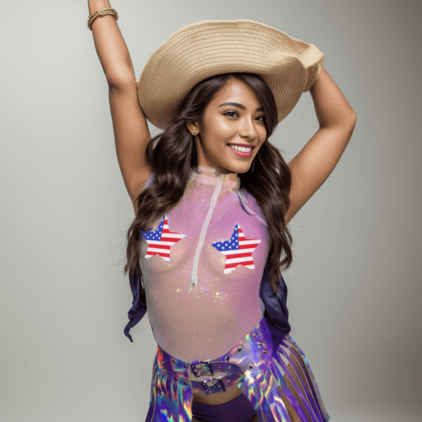 Flags  & Stars Nipple Pastries