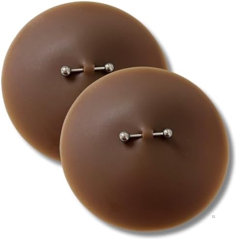 Silicone Nipple Cover With Classic Piercing- Brown