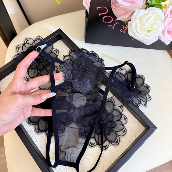 Midnight Bloom Thong