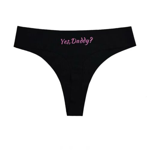 screenshot-46 Printed Thong - Black