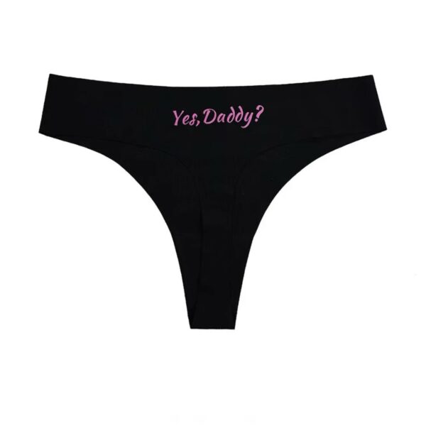 Printed Thong - Black