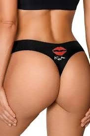 img_3093 Kiss Me Black Printed Thong