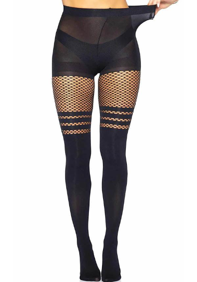 Midnight Illusion Thigh-High Tights