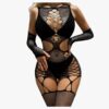 Noir Siren Harness Bodystocking