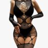 Noir Siren Harness Bodystocking