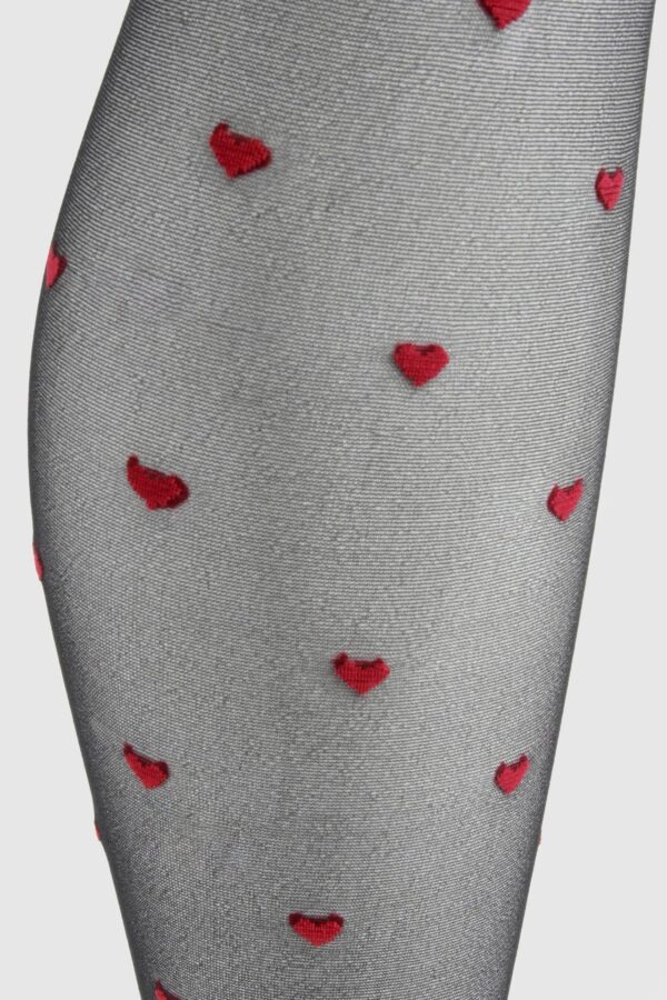 Red Hearts High Thigh Stockings