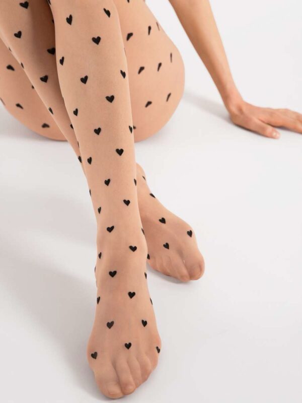 Black Hearts High Thigh Stockings