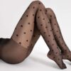 Black Hearts High Thigh Stockings