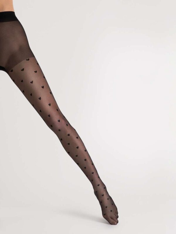 Black Hearts High Thigh Stockings